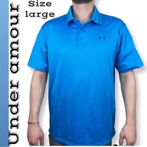 Under amour men’s coldblack address polo golf shirt size large blue MSRP $70